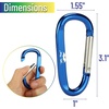 image:imageMr Pen Carabiner 6 pcs 3 inch Aluminum D Ring Carabiner Clip  Key Chain Clip Backpack Clips Carabiner Clip Key Hook for Pants Hook Clips Clip on Keychain Hooks for Keys Carabiners