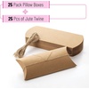 image:imageMr Pen Kraft Pillow Boxes 63x34x13 in 25 Pack with Jute Twines  Kraft Gift Boxes Paper Boxes for Gifts Paper Pillow Candy Box Pillow Boxes Craft Favor Gift Boxes Pillow Gift Boxes25 count Pack of 1