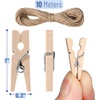 image:imageMr Pen Large Wooden Clothes Pins 29 Inch 50 Pack  Natural Wood Clips for Crafts Classroom Projects Hanging Photos Chip Bags Decoration Rust Resistant SpringWood
