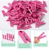 image:imageMr Pen Large Wooden Clothes Pins 29 Inch 50 Pack  Natural Wood Clips for Crafts Classroom Projects Hanging Photos Chip Bags Decoration Rust Resistant SpringPink