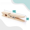 image:imageMr Pen Large Wooden Clothes Pins 29 Inch 50 Pack  Natural Wood Clips for Crafts Classroom Projects Hanging Photos Chip Bags Decoration Rust Resistant SpringWood