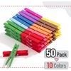 image:imageMr Pen Large Wooden Clothes Pins 29 Inch 50 Pack  Natural Wood Clips for Crafts Classroom Projects Hanging Photos Chip Bags Decoration Rust Resistant SpringBright Colors