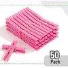 image:imageMr Pen Large Wooden Clothes Pins 29 Inch 50 Pack  Natural Wood Clips for Crafts Classroom Projects Hanging Photos Chip Bags Decoration Rust Resistant SpringPink