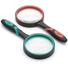 image:imageMr Pen Magnifying Glass 2 Pack 5X Magnifier 75mm Glass Lens  Magnifier for Reading for Close Work NonSlip Handheld Reading Magnifier for Kids and Seniors Nature ExplorationRed  Green