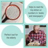image:imageMr Pen Magnifying Glass 2 Pack 5X Magnifier 75mm Glass Lens  Magnifier for Reading for Close Work NonSlip Handheld Reading Magnifier for Kids and Seniors Nature ExplorationRed  Green