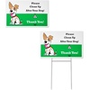 image:imageMr Pen No Pooping Dog Signs for Yard  Clean Up After Your Dog Signs with HStake Stand WaterproofGreen 2