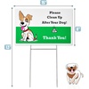image:imageMr Pen No Pooping Dog Signs for Yard  Clean Up After Your Dog Signs with HStake Stand WaterproofGreen 2