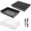 image:imageMr Pen Seed Starter Tray Kit 5 Pack Total 350 Cells  Durable Plant Germination Trays with Humidity Vented Domes and Bases Ideal for Seed Starting70Cells 5Pack