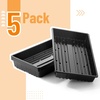 image:imageMr Pen Seed Starter Trays 5 Pack 17x10x24  Durable Plastic Growing Trays Stackable and Reusable Seedling Starter Kits for Indoor Outdoor Greenhouse GardeningBlack