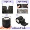 image:imageMr Pen Self Adhesive Bandage Wrap 2 x 5 Yards 12 Pack  Camo Style Elastic Cohesive Bandage Wrap for Sports Wrist Ankle and Vet Grip Tape Self StickingBlack