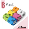 image:imageMr Pen Self Adhesive Bandage Wrap 2 x 5 Yards 12 Pack  Camo Style Elastic Cohesive Bandage Wrap for Sports Wrist Ankle and Vet Grip Tape Self StickingPaw Design