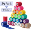 image:imageMr Pen Self Adhesive Bandage Wrap 2 x 5 Yards 12 Pack  Camo Style Elastic Cohesive Bandage Wrap for Sports Wrist Ankle and Vet Grip Tape Self StickingAssorted Colors