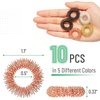 image:imageMr Pen Spiky Sensory Rings 10 Pack Jewel Tones  Stress Relief Fidget Sensory Toys Fidget Ring for Anxiety Massager Individuals with BFRB ADHD and Attention DisorderMetallic Mix