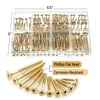 image:imageMr Pen Wood Screws Assortment Kit 152 pcs Silver Phillips Flat Head  6 Sizes 2 112 114 1 34 12 Durable Assorted Wood Screws for Woodworking amp Household Storage Box IncludedGold