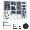 image:imageMr Pen Wood Screws Assortment Kit 400 pcs 20 M6 Screw Anchor  Black Wood Screws Phillips Tips Assorted Screws Screw Assortment Screw Set Assortment Screw Kit Flat Head Screws