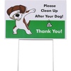 image:imageMr Pen No Pooping Dog Signs for Yard  Clean Up After Your Dog Signs with HStake Stand WaterproofGreen 1