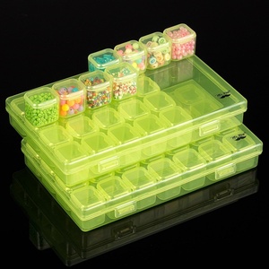 image:imageMr Pen Bead Storage Containers 28 Grids 2 Pack Clear White  160pcs Label Stickers Transparent Small Bead Organizer Box Diamond Art Diamond Painting OrganizerTransparent Green