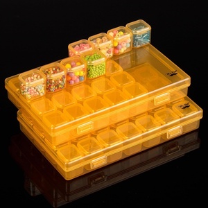 image:imageMr Pen Bead Storage Containers 28 Grids 2 Pack Clear White  160pcs Label Stickers Transparent Small Bead Organizer Box Diamond Art Diamond Painting OrganizerTransparent Orange
