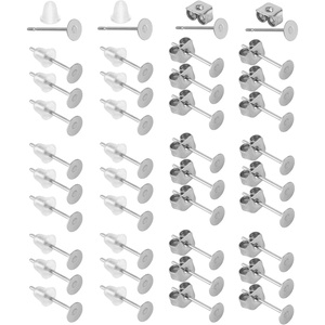image:imageMr Pen Earring Posts 300 pcs Silver Earring Studs for Jewelry Making