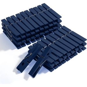 image:imageMr Pen Large Wooden Clothes Pins 29 Inch 50 Pack  Natural Wood Clips for Crafts Classroom Projects Hanging Photos Chip Bags Decoration Rust Resistant SpringDark Blue