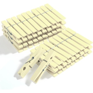 image:imageMr Pen Large Wooden Clothes Pins 29 Inch 50 Pack  Natural Wood Clips for Crafts Classroom Projects Hanging Photos Chip Bags Decoration Rust Resistant SpringBeige