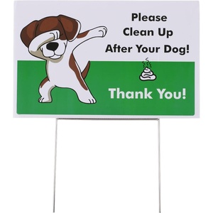 image:imageMr Pen No Pooping Dog Signs for Yard  Clean Up After Your Dog Signs with HStake Stand WaterproofGreen 1