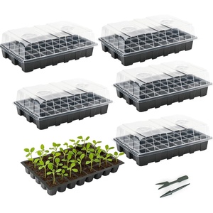 image:imageMr Pen Seed Starter Tray Kit 5 Pack Total 350 Cells  Durable Plant Germination Trays with Humidity Vented Domes and Bases Ideal for Seed Starting40Cells 5Pack