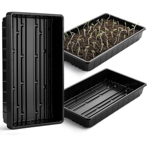 image:imageMr Pen Seed Starter Trays 5 Pack 17x10x24  Durable Plastic Growing Trays Stackable and Reusable Seedling Starter Kits for Indoor Outdoor Greenhouse GardeningBlack