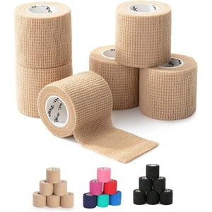 image:imageMr Pen Self Adhesive Bandage Wrap 2 x 5 Yards 12 Pack  Camo Style Elastic Cohesive Bandage Wrap for Sports Wrist Ankle and Vet Grip Tape Self StickingSkin Color