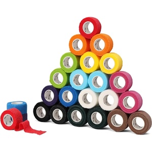 image:imageMr Pen Self Adhesive Bandage Wrap 2 x 5 Yards 12 Pack  Camo Style Elastic Cohesive Bandage Wrap for Sports Wrist Ankle and Vet Grip Tape Self StickingAssorted Colors