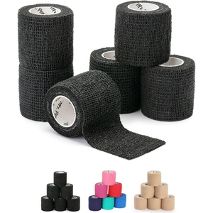 image:imageMr Pen Self Adhesive Bandage Wrap 2 x 5 Yards 12 Pack  Camo Style Elastic Cohesive Bandage Wrap for Sports Wrist Ankle and Vet Grip Tape Self StickingBlack