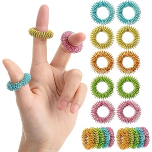 image:imageMr Pen Spiky Sensory Rings 10 Pack Jewel Tones  Stress Relief Fidget Sensory Toys Fidget Ring for Anxiety Massager Individuals with BFRB ADHD and Attention DisorderSpring