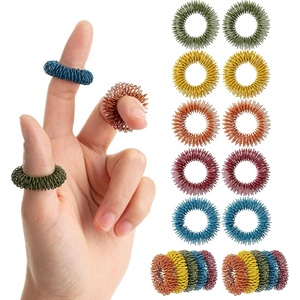 image:imageMr Pen Spiky Sensory Rings 10 Pack Jewel Tones  Stress Relief Fidget Sensory Toys Fidget Ring for Anxiety Massager Individuals with BFRB ADHD and Attention DisorderRetro