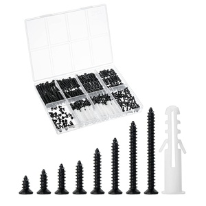 image:imageMr Pen Wood Screws Assortment Kit 400 pcs 20 M6 Screw Anchor  Black Wood Screws Phillips Tips Assorted Screws Screw Assortment Screw Set Assortment Screw Kit Flat Head Screws