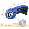 image:imageMr Pen 45mm Rotary Cutter with 1 Extra Blade Ergonomic Handle  Rotary Cutter for FabricBlue