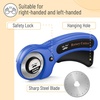 image:imageMr Pen 45mm Rotary Cutter with 1 Extra Blade Ergonomic Handle  Rotary Cutter for FabricBlue