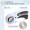 image:imageMr Pen 45mm Rotary Cutter with 1 Extra Blade Ergonomic Handle  Rotary Cutter for FabricLight Blue