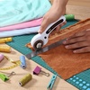 image:imageMr Pen 45mm Rotary Cutter with 1 Extra Blade Ergonomic Handle  Rotary Cutter for FabricLight Blue