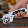 image:imageMr Pen 45mm Rotary Cutter with 1 Extra Blade Ergonomic Handle  Rotary Cutter for FabricLight Blue