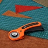 image:imageMr Pen 45mm Rotary Cutter with 1 Extra Blade Ergonomic Handle  Rotary Cutter for FabricOrange