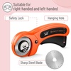 image:imageMr Pen 45mm Rotary Cutter with 1 Extra Blade Ergonomic Handle  Rotary Cutter for FabricOrange