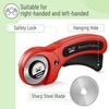 image:imageMr Pen 45mm Rotary Cutter with 1 Extra Blade Ergonomic Handle  Rotary Cutter for FabricRed