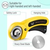 image:imageMr Pen 45mm Rotary Cutter with 1 Extra Blade Ergonomic Handle  Rotary Cutter for FabricYellow