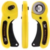 image:imageMr Pen 45mm Rotary Cutter with 1 Extra Blade Ergonomic Handle  Rotary Cutter for FabricYellow