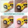 image:imageMr Pen 45mm Rotary Cutter with 1 Extra Blade Ergonomic Handle  Rotary Cutter for FabricYellow