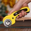 image:imageMr Pen 45mm Rotary Cutter with 1 Extra Blade Ergonomic Handle  Rotary Cutter for FabricYellow