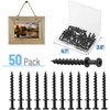 image:imageMr Pen Bear Claw Hangers 50 Pack Black  4in1 Hanging Screws for DRings Picture Hangers Picture Hanging Hooks Picture Hooks Screw Hooks for HangingBlack