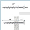 image:imageMr Pen Bear Claw Hangers 50 Pack Black  4in1 Hanging Screws for DRings Picture Hangers Picture Hanging Hooks Picture Hooks Screw Hooks for HangingSilver