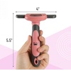 image:imageMr Pen Dog amp Cat Grooming Brush Shedding Deshedding Undercoat Brush SelfCleaning GrayPink