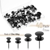 image:imageMr Pen Double Headed Picture Hanging Nails 80 Pack Silver  Picture Nails Tacks for Wall Hangings Wall Pins for Hanging Wall Nails for Hanging Thumb Tacks for Wall HangingBlack
